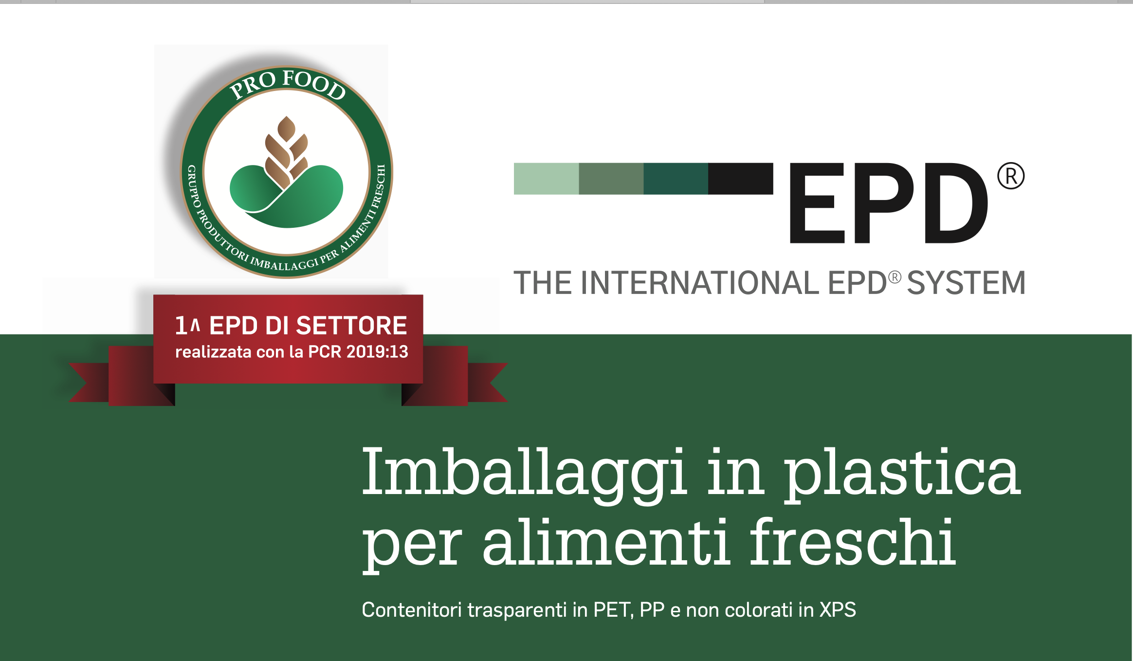 Pro Food Pubblica La Prima Epd Di Settore Sugli Imballaggi In Plastica